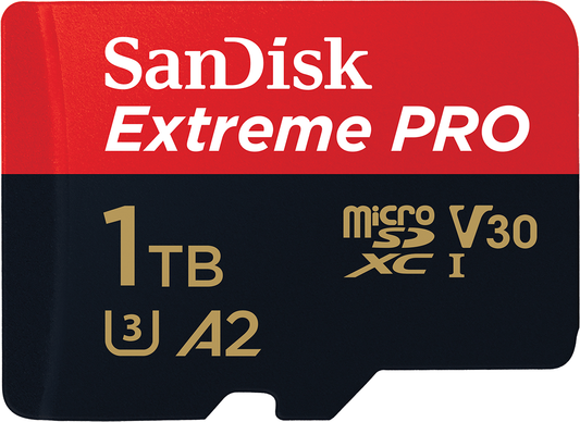 MicroSDXC pomnilniška kartica SanDisk Extreme Pro, 1TB, razred 10 / UHS-1 U3, z adapterjem SDSQXCD-1T00-GN6MA