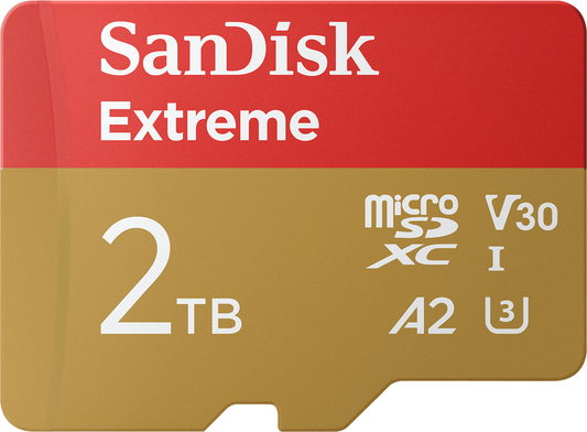 MicroSDXC pomnilniška kartica SanDisk Extreme, 2TB, razred 10 / UHS-1 U3 SDSQXAV-2T00-GN6MN
