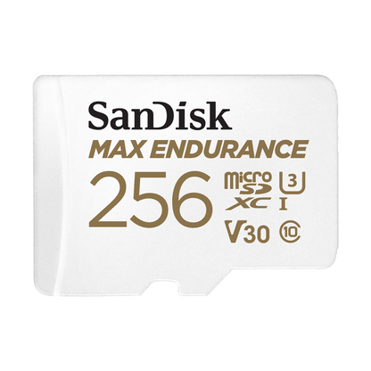Pomnilniška kartica microSDXC SanDisk MAX Endurance, 256Gb, Razred 10 / UHS-1 U3, Z adapterjem SDSQQVR-256G-GN6IA