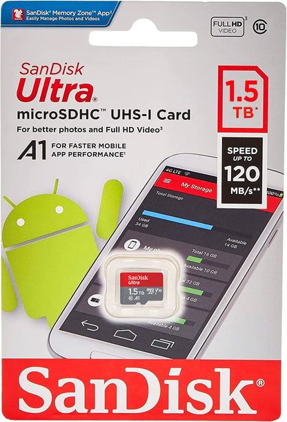 Spominska kartica microSDXC SanDisk Ultra Android A1, 1.5TB, Razred 10 / UHS-1 U1 SDSQUAC-1T50-GN6MN