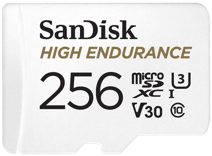Pomnilniška kartica microSDXC SanDisk High Endurance, 256Gb, Razred 10 / UHS-1 U3, Z adapterjem SDSQQNR-256G-GN6IA