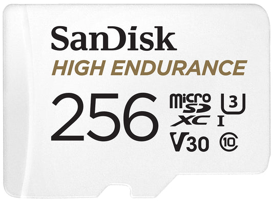 Pomnilniška kartica microSDXC SanDisk High Endurance, 256Gb, Razred 10 / UHS-1 U3, Z adapterjem SDSQQNR-256G-GN6IA