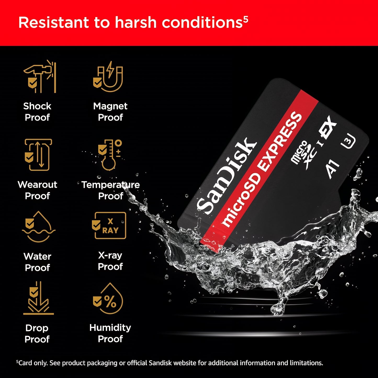 Spominska kartica microSDXC SanDisk Express, 128Gb, Razred 10 / UHS-1 U3 SDSQXFN-128G-GN4NN