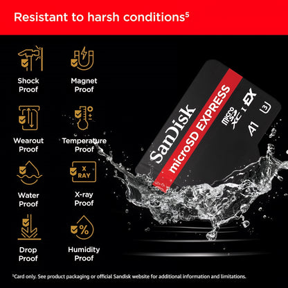 Spominska kartica microSDXC SanDisk Express, 128Gb, Razred 10 / UHS-1 U3 SDSQXFN-128G-GN4NN
