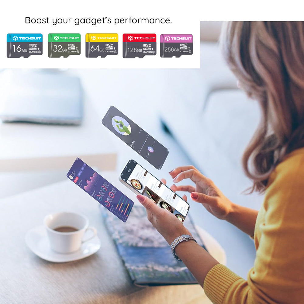 Pomnilniška kartica microSDXC Techsuit THCM26, 128Gb, Razred 10, z adapterjem