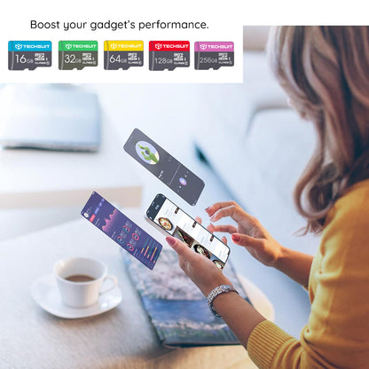 Pomnilniška kartica microSDXC Techsuit THCM26, 128Gb, Razred 10, z adapterjem