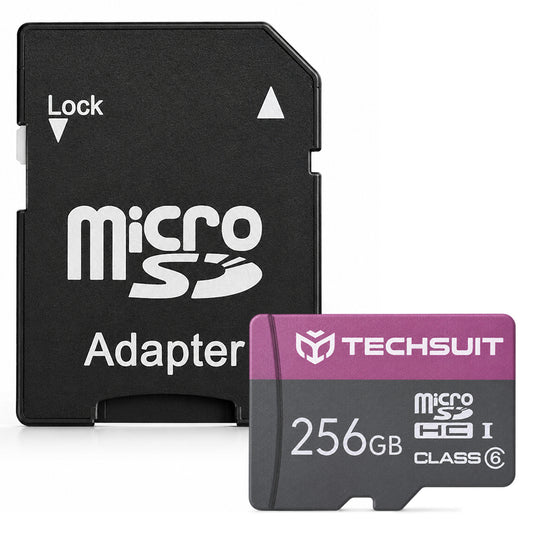 Pomnilniška kartica microSDXC Techsuit THCM27, 256Gb, razred 6, z adapterjem