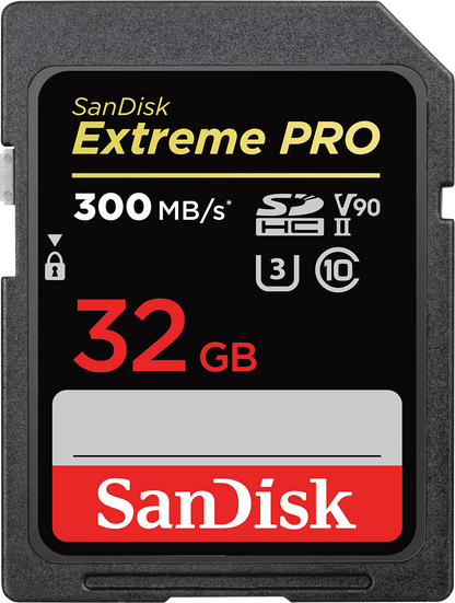 SanDisk Extreme Pro SDHC Memory Card, 32Gb, Class 10 / UHS-1 U3 SDSDXXO-032G-GN4IN