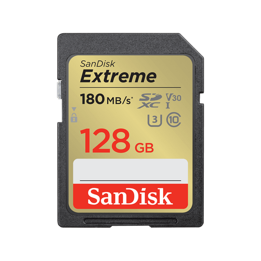 Spominska kartica SDXC SanDisk Extreme, 128Gb, Razred 10 / UHS-1 U3 SDSDXVA-128G-GNCIN