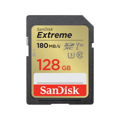 Spominska kartica SDXC SanDisk Extreme, 128Gb, Razred 10 / UHS-1 U3 SDSDXVA-128G-GNCIN