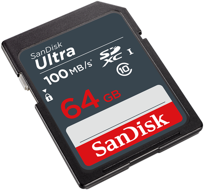 Spominska kartica SDXC SanDisk Ultra, 64Gb, Razred 10 SDSDUNR-064G-GN3IN