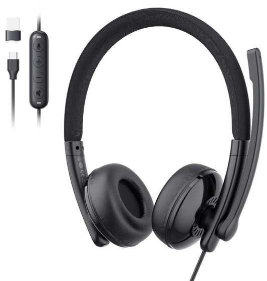 Slušalka za klicni center USB-C / USB-A EMEET GeniusCall HS50, črna