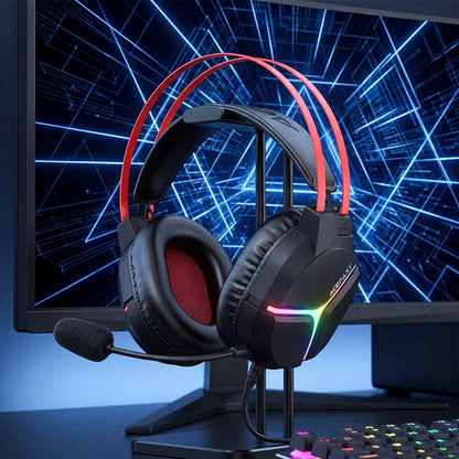 Gaming slušalke 3,5 mm Acefast H16, RGB, 2 m, črne