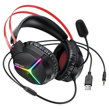 Gaming slušalke 3,5 mm Acefast H16, RGB, 2 m, črne