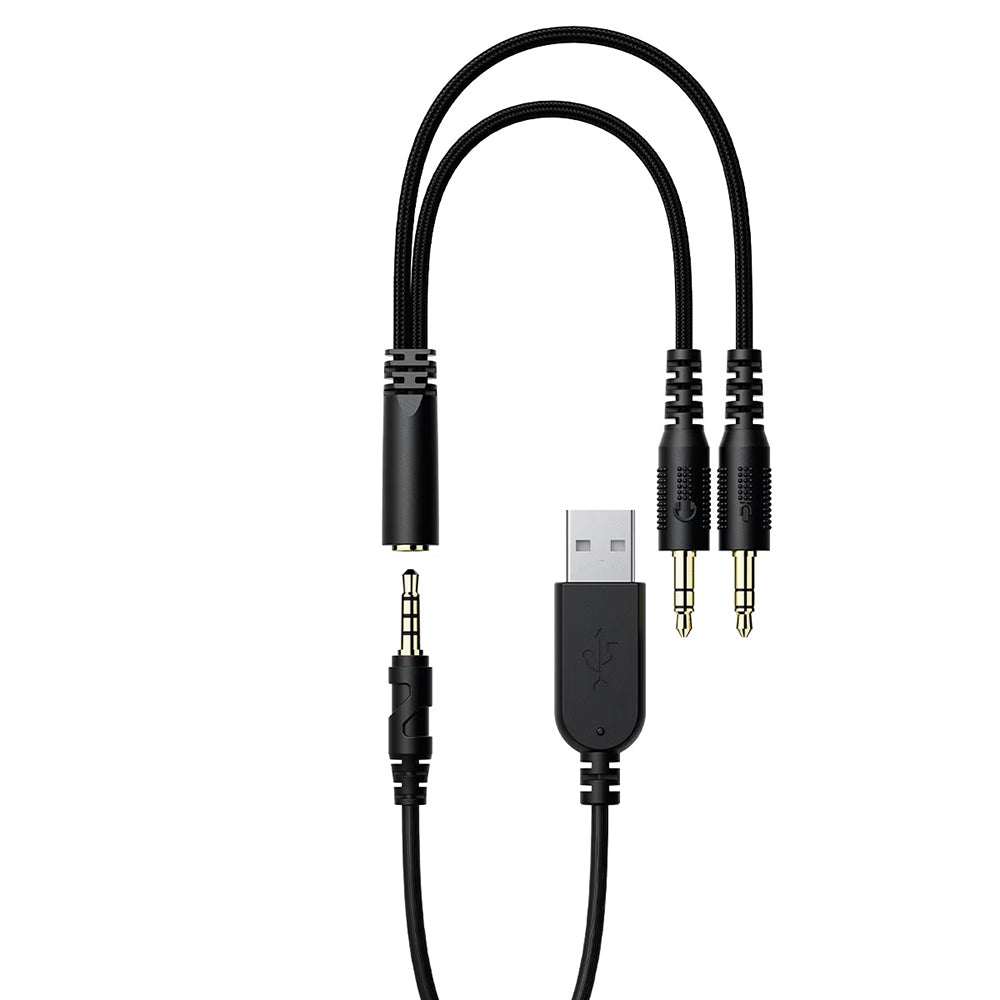 Gaming slušalke 3,5 mm Acefast H16, RGB, 2 m, črne