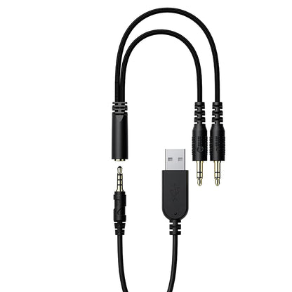 Gaming slušalke 3,5 mm Acefast H16, RGB, 2 m, črne