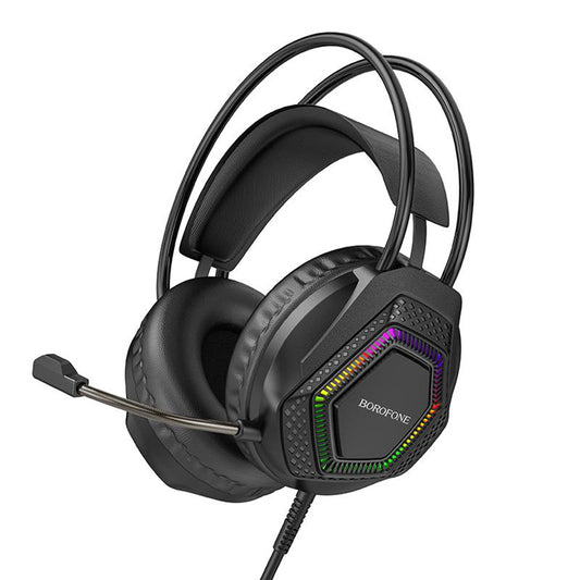 Gaming slušalke 3,5 mm Borofone BO105 Thunder, RGB, 2m, črne