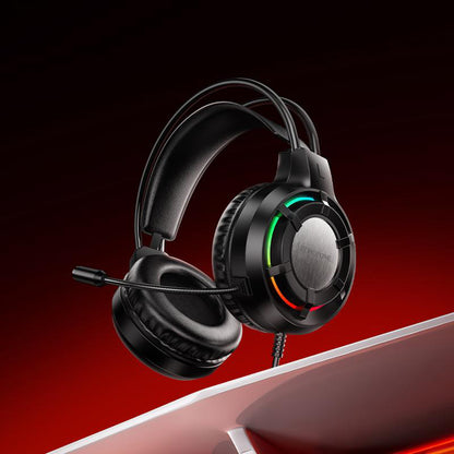 Gaming slušalke 3.5mm Borofone BO112 Wave, RGB, 2m, črne