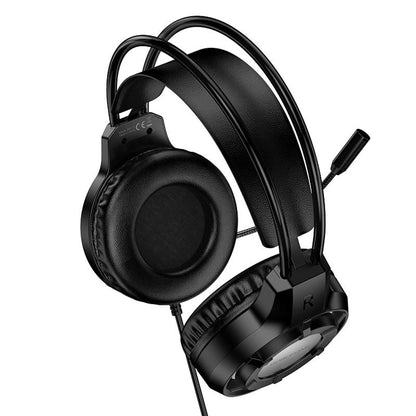 Gaming slušalke 3.5mm Borofone BO112 Wave, RGB, 2m, črne