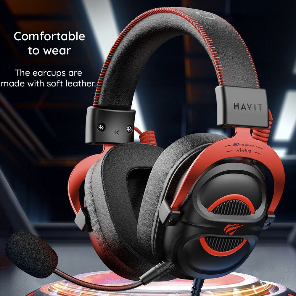 Slušalke za igre 3.5mm HAVIT H2002E Pro, 2m, črne