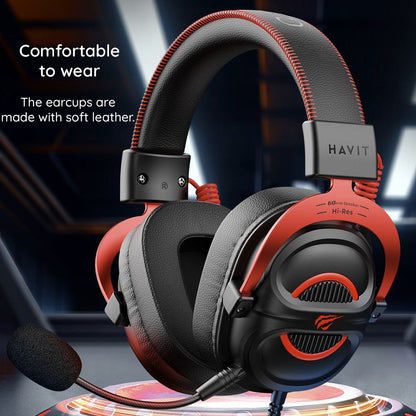 Slušalke za igre 3.5mm HAVIT H2002E Pro, 2m, črne