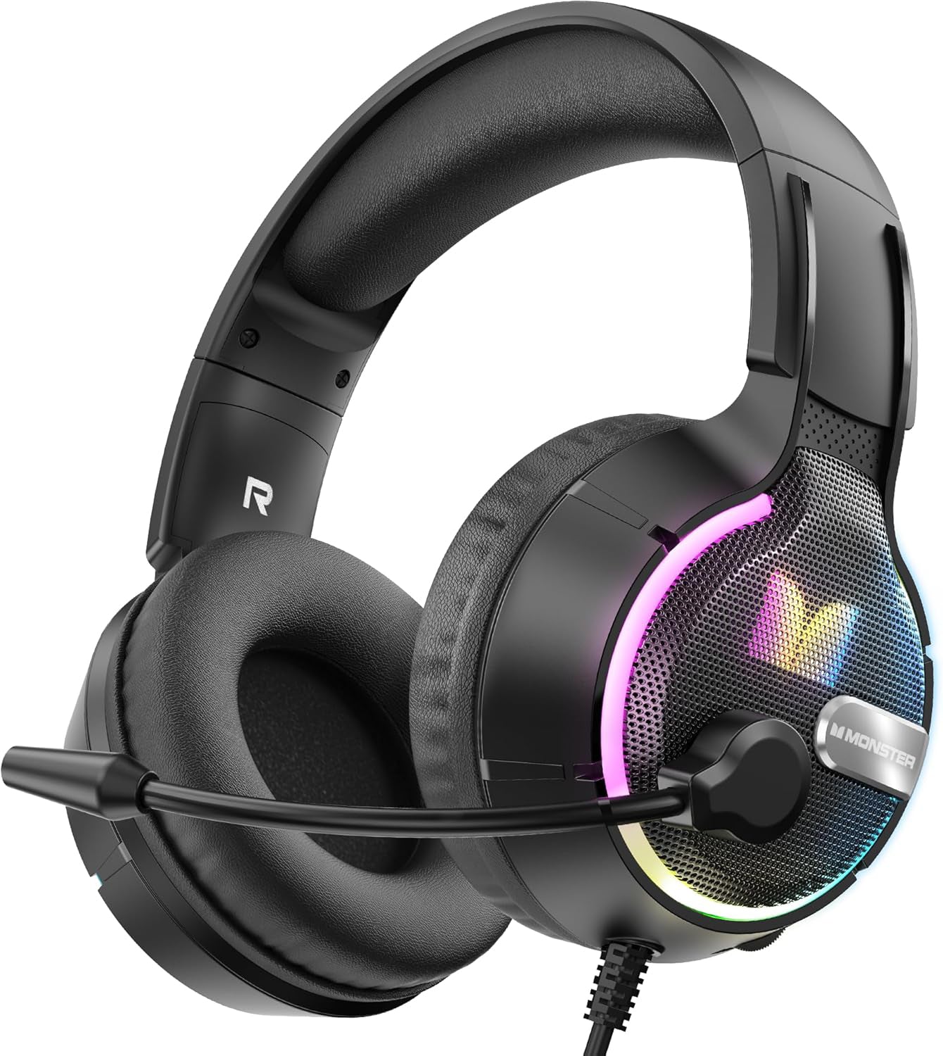 Gaming slušalke 3,5 mm Monster Mission 320, RGB, 1,9 m, črne