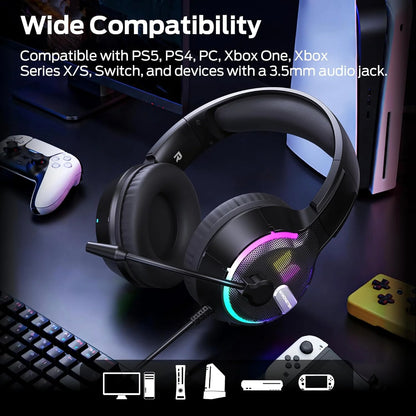 Gaming slušalke 3,5 mm Monster Mission 320, RGB, 1,9 m, črne
