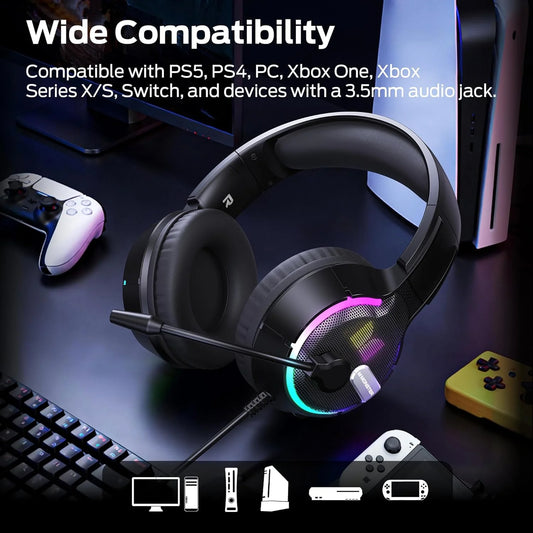 Gaming slušalke 3,5 mm Monster Mission 320, RGB, 1,9 m, črne
