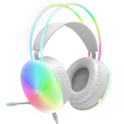 Gaming slušalke 3,5 mm XO Design GE11, RGB, bele