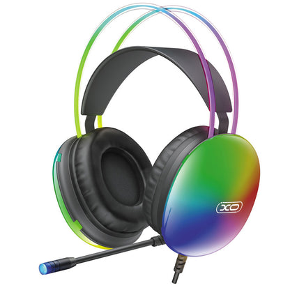 Gaming slušalke 3.5mm XO Design GE11, RGB, črne