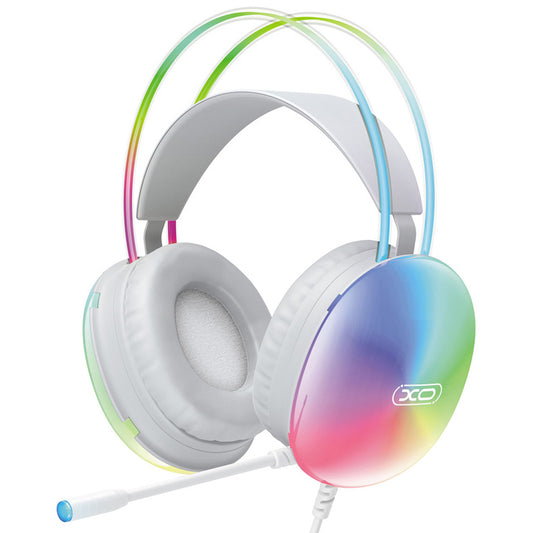 Gaming slušalke 3,5 mm XO Design GE11, RGB, bele