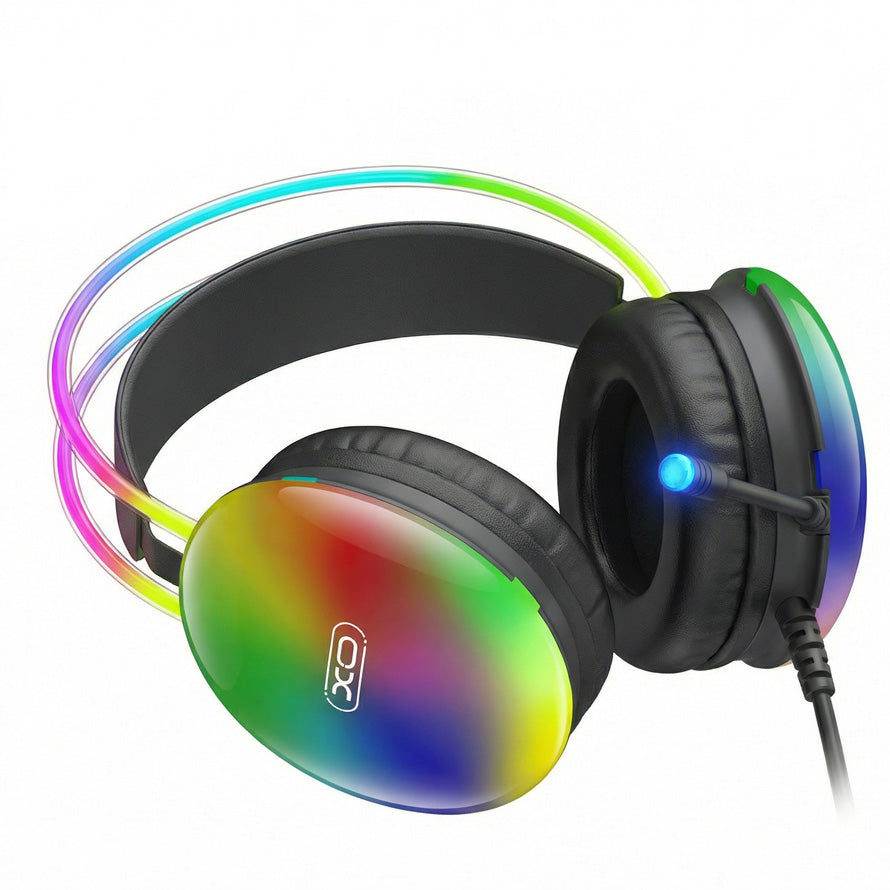 Gaming slušalke 3.5mm XO Design GE11, RGB, črne
