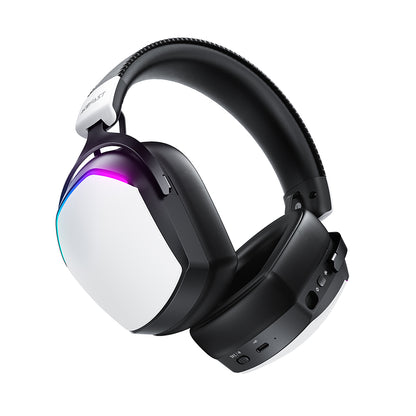 Brezžične igralne slušalke Acefast H11, RGB, BT / Wi-FI / Žične, Bele