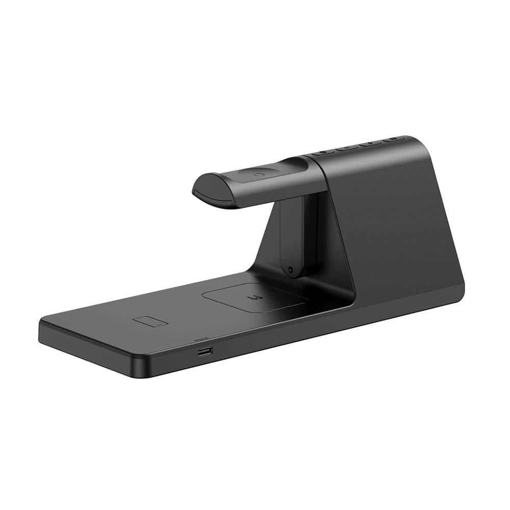 Digitalna ura HAVIT W3042 4v1 z brezžičnim polnjenjem QI, črna