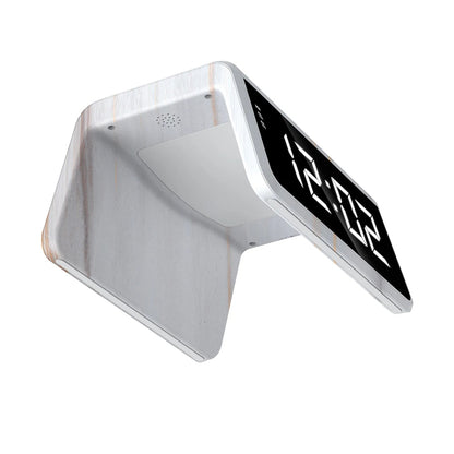 Digitalna ura HAVIT W320 z brezžičnim polnjenjem QI, bela