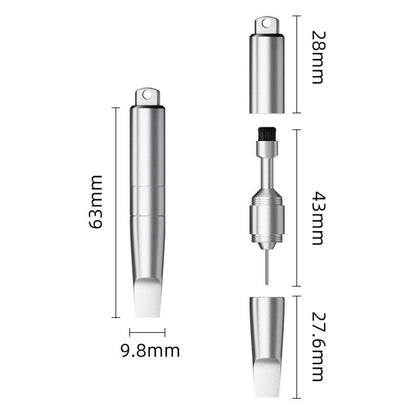OEM SIM ključ CS-02, 3v1, Tip obeska, Siva