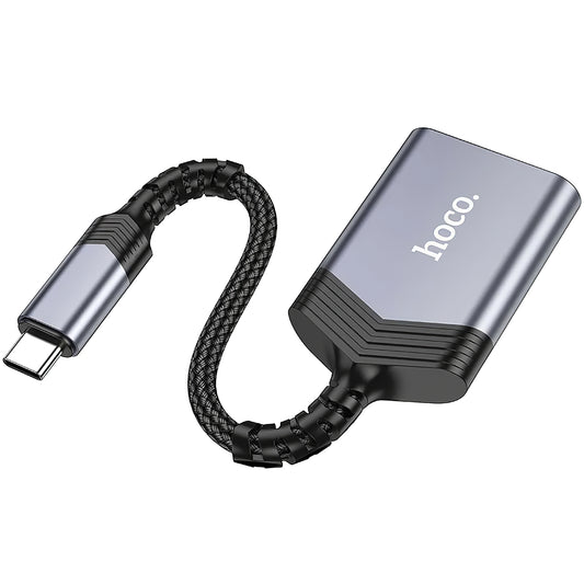 Bralnik kartic Lightning HOCO UA25, SD - microSD, Siv