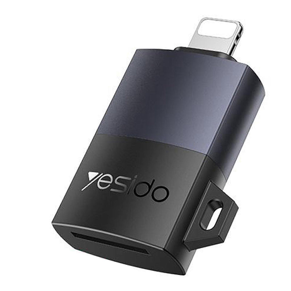 Bralnik kartic Lightning Yesido GS38, microSD, siv, ponovno zapakiran