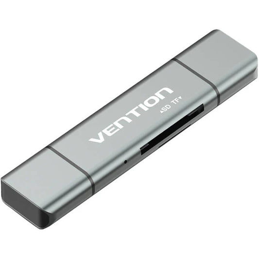 USB / USB-C / microUSB Card Reader Vention, SD - microSD, Gray CCJH0