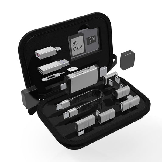 USB / USB-C OEM OmniLink Pro-003 Travel bralnik kartic, 10v1, siva
