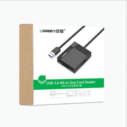 Bralnik kartic USB 3.0 UGREEN CR125, SD - microSD - CF - MS, črn