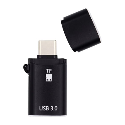 Bralnik kartic USB-C Techsuit AluVoltX, USB-A (OTG) - microSD, črn