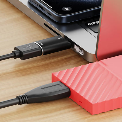 Bralnik kartic USB-C Techsuit AluVoltX, USB-A (OTG) - microSD, črn