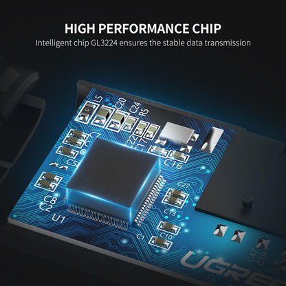 Bralnik kartic USB-C UGREEN CM184, SD - microSD, Siv