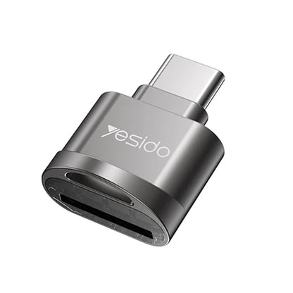 Bralec kartic USB-C Yesido GS19, USB-A (OTG) - microSD, Siv