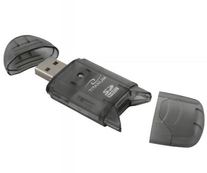 USB čitalec kartic Esperanza Titanum TA101K, SD, črn