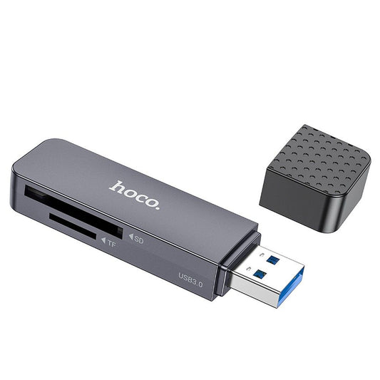Bralnik kartic USB HOCO HB45, SD - microSD, Siv