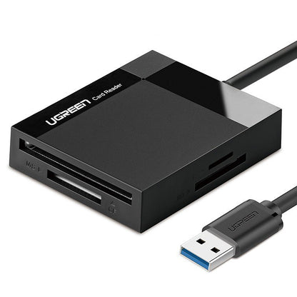 Bralnik kartic USB 3.0 UGREEN CR125, SD - microSD - CF - MS, črn