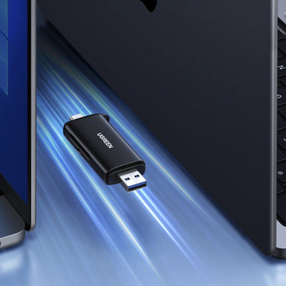 Bralnik kartic USB / USB-C UGREEN CM803 (65024), SD - microSD, črn