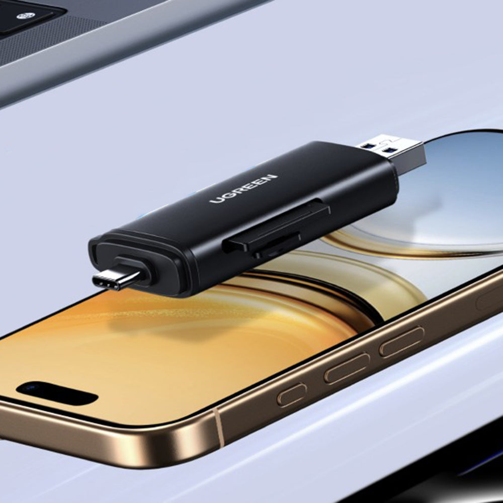 Bralnik kartic USB / USB-C UGREEN CM803 (65024), SD - microSD, črn